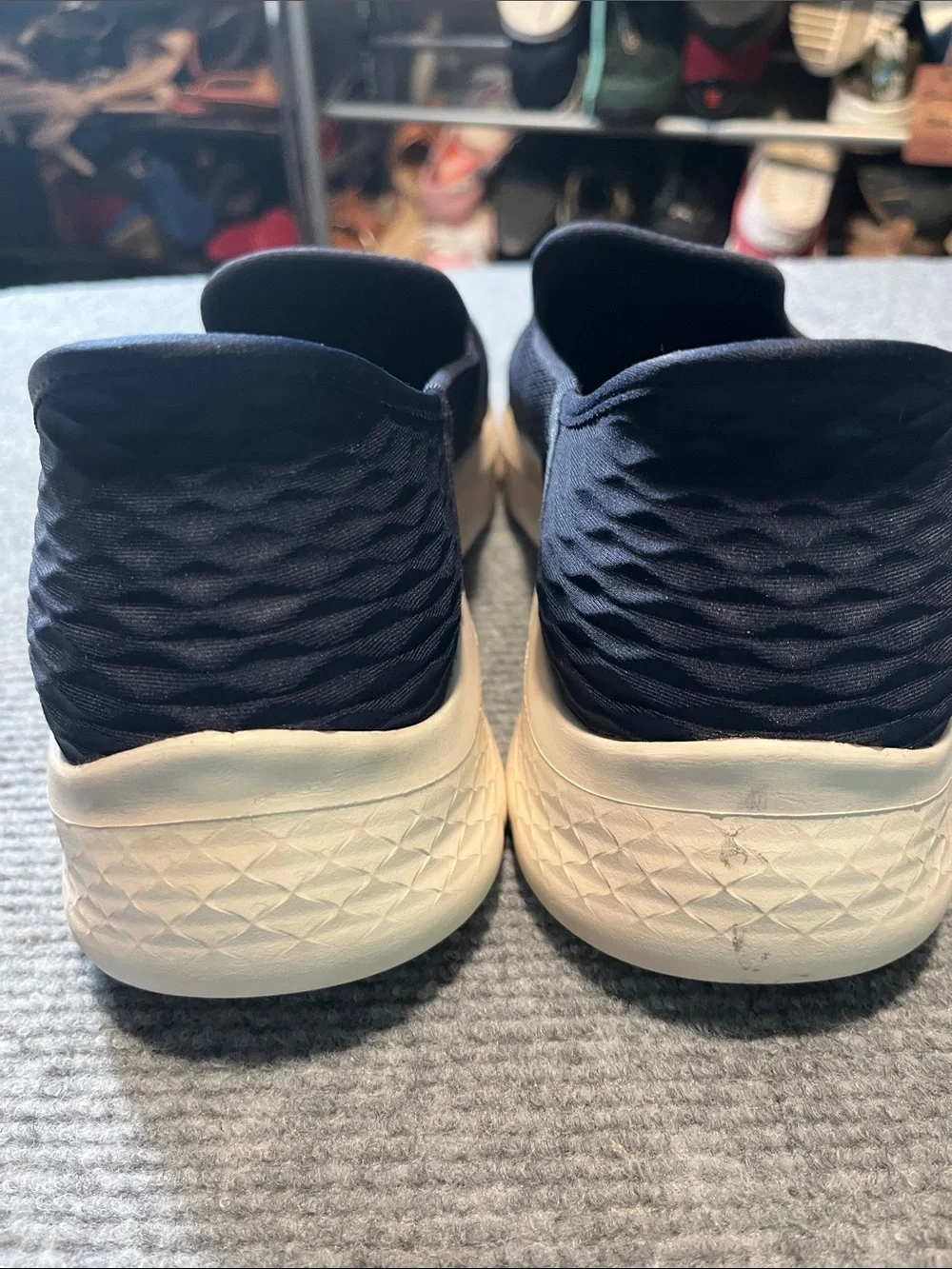Skechers Slip-On Woman’s Navy Knit Casual Sneakers